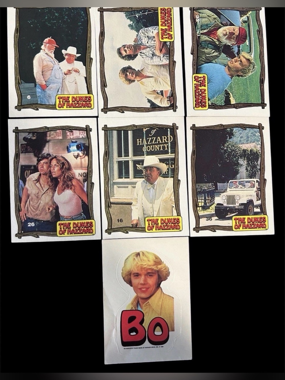 1981 Dukes of Hazzard Vintage Trading Cards 7 As Shown